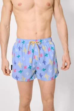 Bañador corto estampado tortugas multicolor