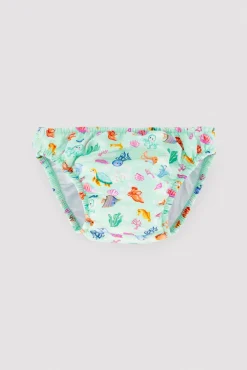 Bañador culetín antifugas bebé estampado fauna marina
