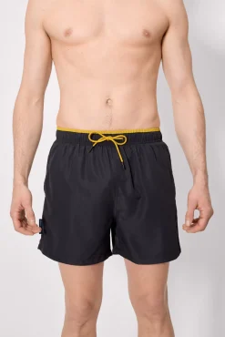 Bañador medio detalle cintura negro