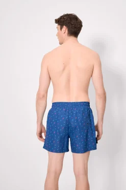 Bañador medio estampado bicicletas azul