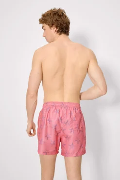 Bañador medio estampado estrellas mar rosa