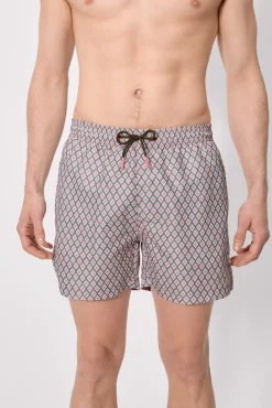 Bañador medio estampado étnico multicolor