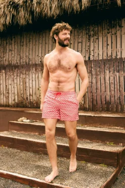 Bañador medio estampado étnico