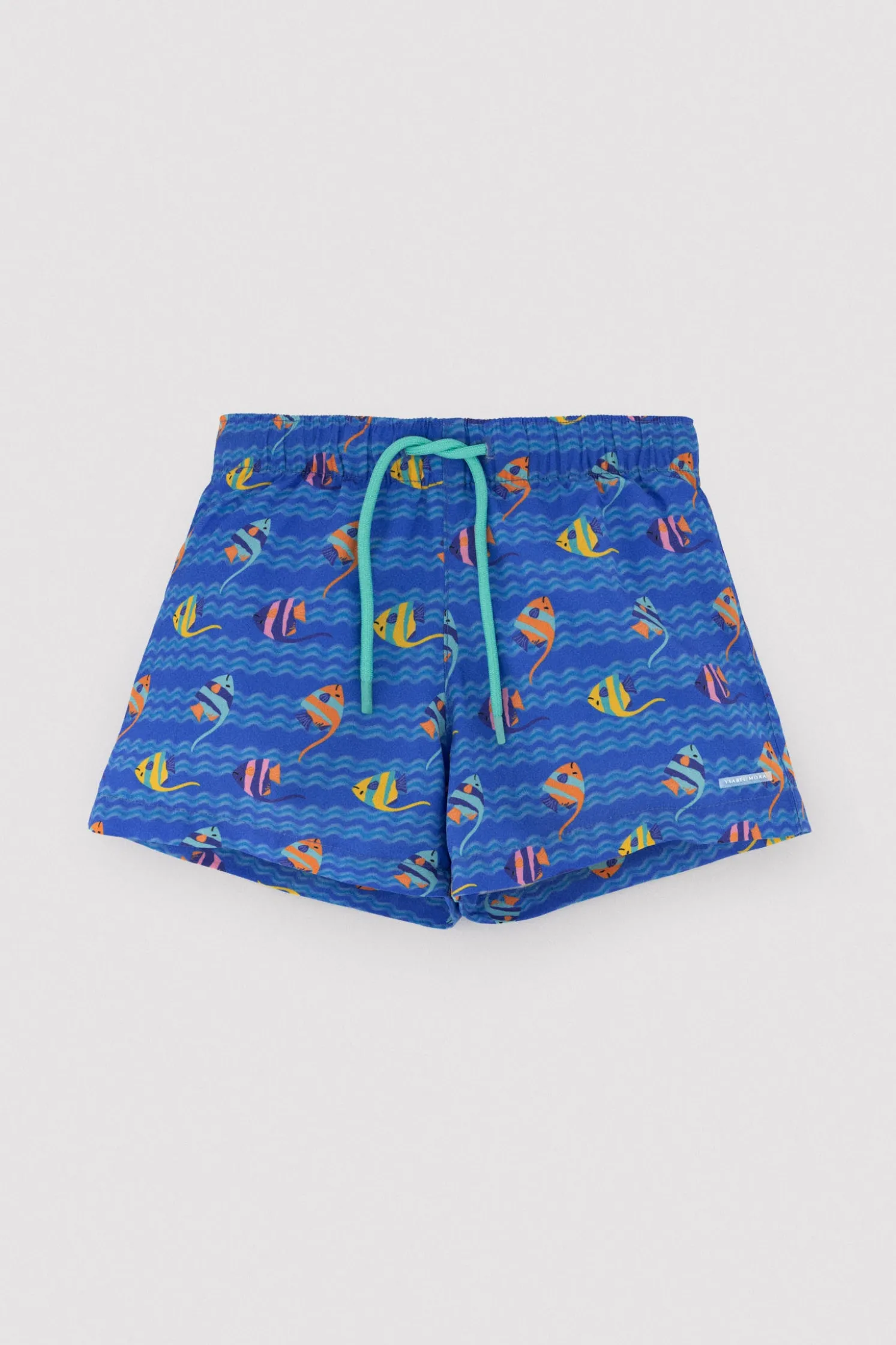Bañador niño corto estampado peces tropicales multicolor