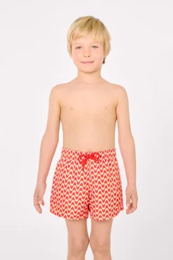 Bañador niño corto estampado étnico multicolor