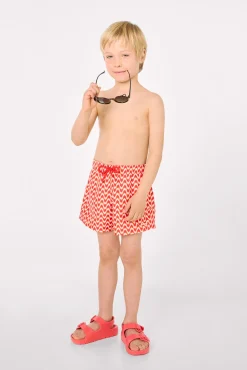 Bañador niño corto estampado étnico multicolor