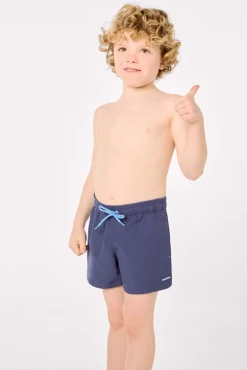 Bañador niño corto forro contraste marino