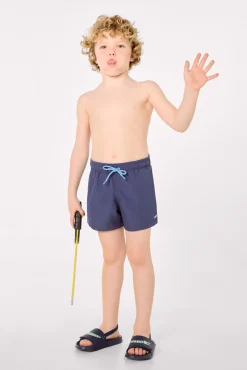 Bañador niño corto forro contraste marino
