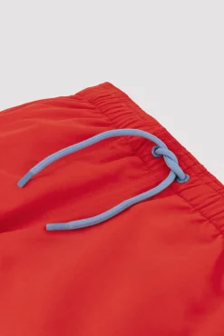 Bañador niño corto forro contraste rojo