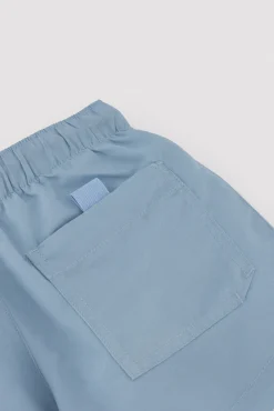 Bañador niño corto liso azul
