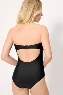 Bañador reductor bandeau con aro negro copa B
