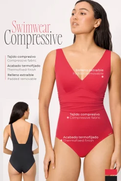 Bañador reductor Compressive negro copa B