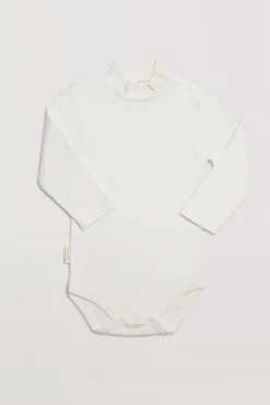 Body bebé básico cuello alto blanco