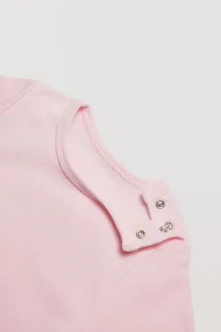 Body bebé básico manga larga rosa
