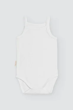 Body bebé básico tirantes finos blanco