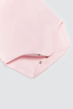 Body bebé básico tirantes finos rosa