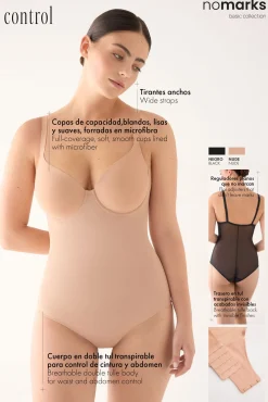 Body nomarks de control con acabados invisibles negro | Paula Echevarría