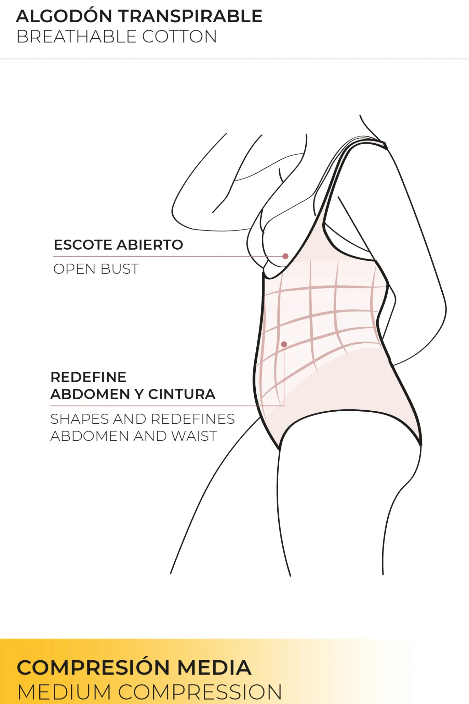 Body-up reductor de algodón nude
