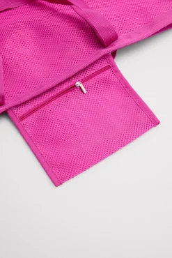 Bolso de playa calado rosa