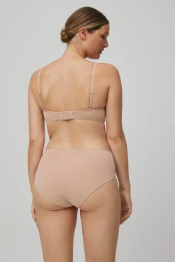 Braga alta canalé nude