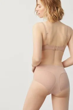 Braga alta de tul nude
