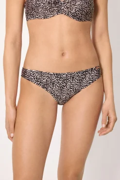 Braga bikini estampada con brillo