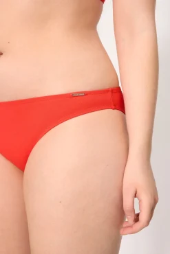 Braga bikini micropiqué coral