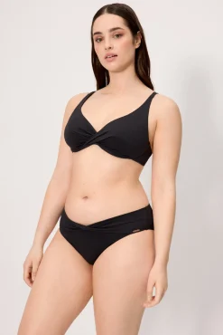 Braga bikini midi micropiqué negro