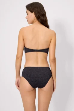 Braga bikini midi textura negro