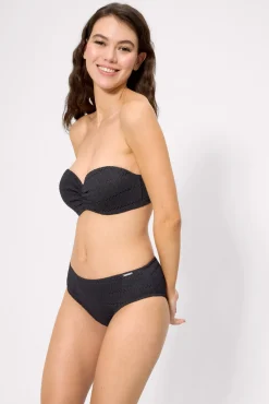 Braga bikini midi textura negro