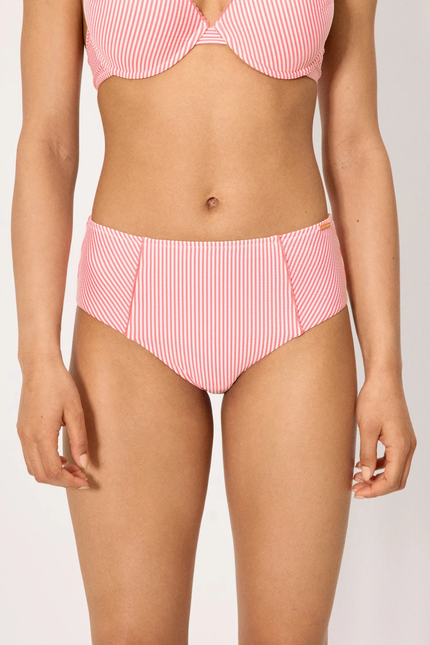 Braga bikini reductora alta bambula rosa