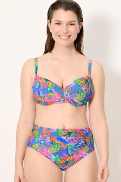 Braga bikini reductora alta estampado tropical