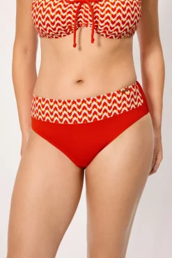 Braga bikini reductora alta micropiqué estampada coral