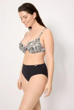 Braga bikini reductora alta micropiqué negro