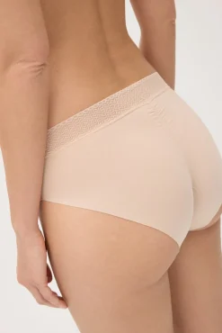 Braga midi adapt encaje con acabados invisibles nude