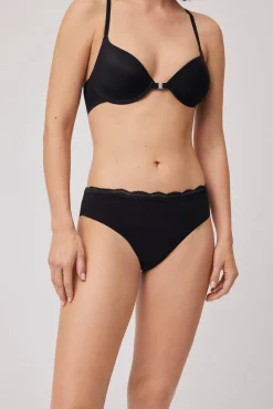 Braga midi detalle algodón negro