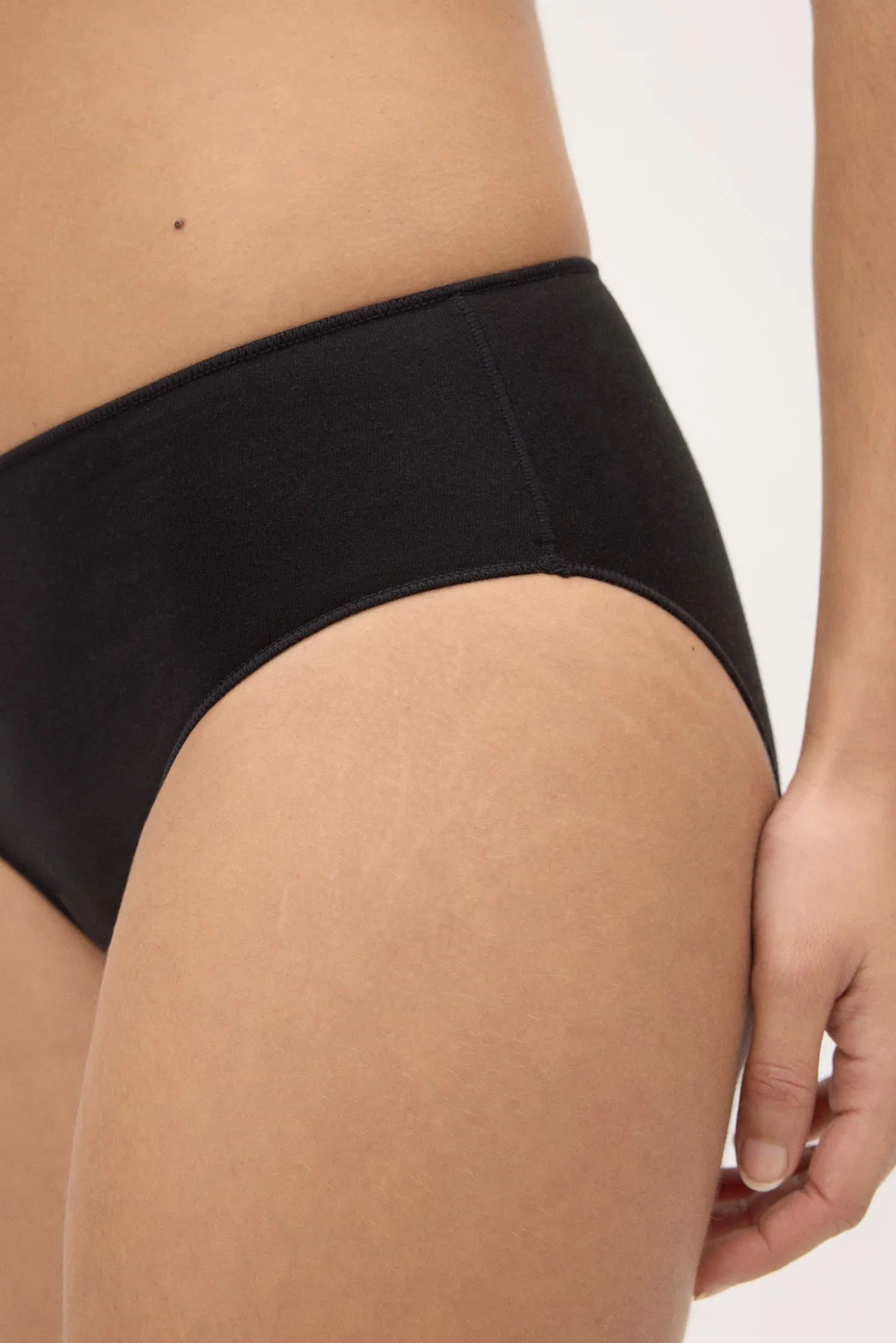 Braga midi hipster algodón negra