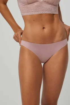 Braga mini invisible con encaje rosa