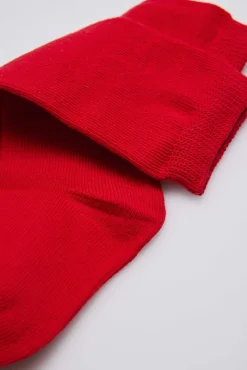 Calcetines bebé largos básicos rojo