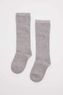 Calcetines bebé largos básicos gris