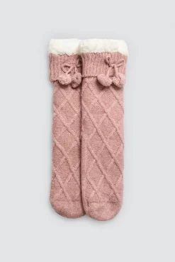 Calcetines borreguito antideslizantes rosa