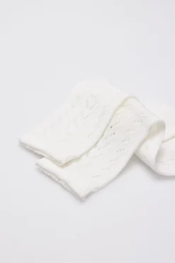Calcetines calados infantil blanco