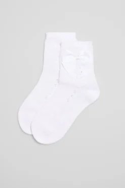 Calcetines calados infantiles blanco