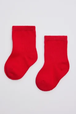 Calcetines clásicos algodón rojo