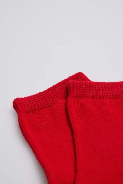 Calcetines clásicos algodón rojo