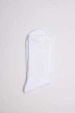Calcetines deportivos con puño confort blanco