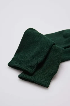 Calcetines infantiles algodón verde botella