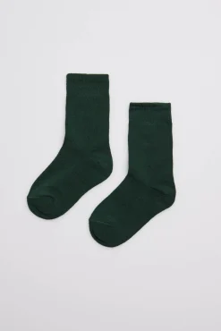 Calcetines infantiles algodón verde botella