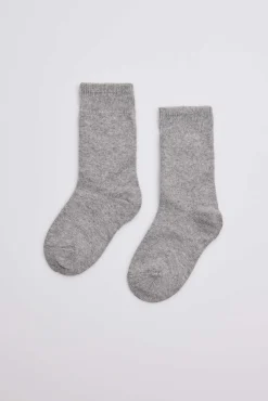 Calcetines infantiles algodón gris