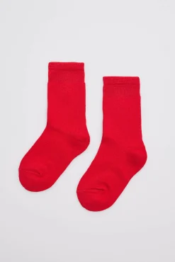 Calcetines infantiles algodón rojo